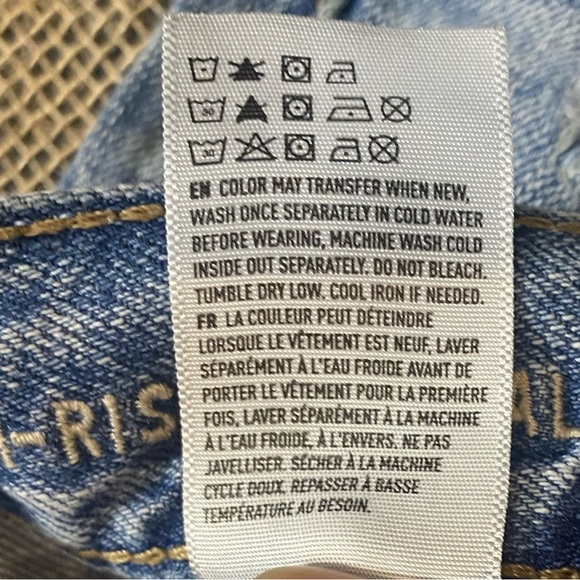 American Eagle Denim Distressed Shorts, Size 4, High Rise Festival Shortie - Picture 6 of 6